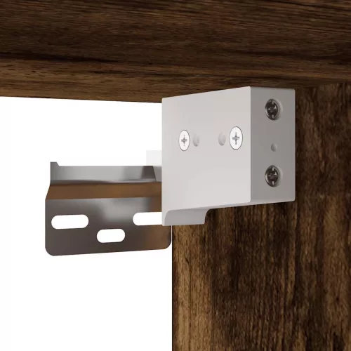  füstös tölgyszínű szerelt fa fali fürdőszobaszekrény 60x25x40cm