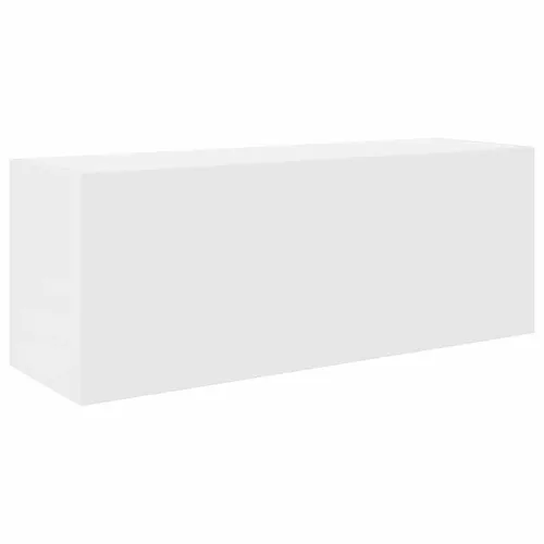  fehér szerelt fa fali fürdőszobaszekrény 80x25x30 cm