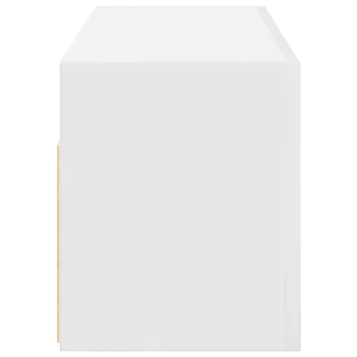  fehér szerelt fa fali fürdőszobaszekrény 80x25x30 cm