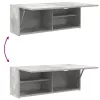  betonszürke szerelt fa fali fürdőszobaszekrény 80 x 25 x 30 cm