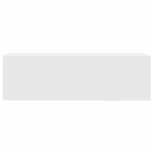  fehér szerelt fa fali fürdőszobaszekrény 100x25x30 cm