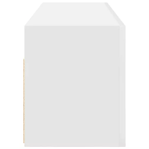  fehér szerelt fa fali fürdőszobaszekrény 100x25x30 cm