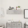  betonszürke szerelt fa fali fürdőszobaszekrény 100x25x30 cm
