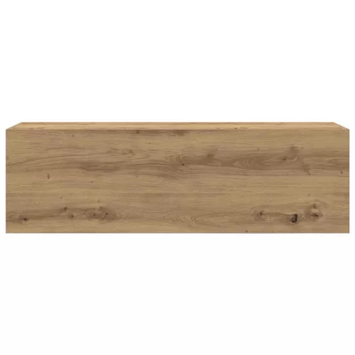  kézműves tölgy szerelt fa fali fürdőszobaszekrény 100x25x30 cm