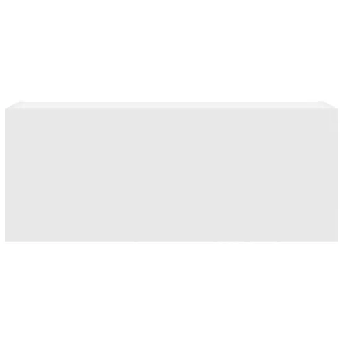  fehér szerelt fa fali fürdőszobaszekrény 100x25x40 cm