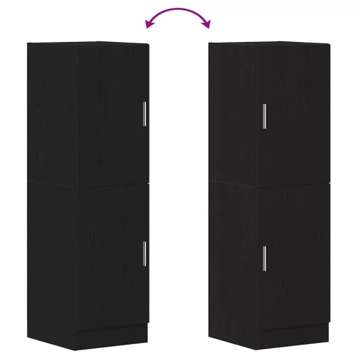  fekete szerelt fa konyhaszekrény 38 x 41,5 x 131,5 cm