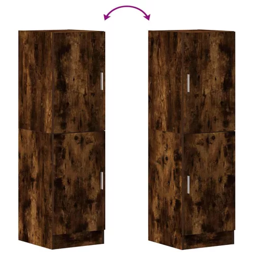  füstös tölgy színű szerelt fa konyhaszekrény 38x41,5x131,5 cm