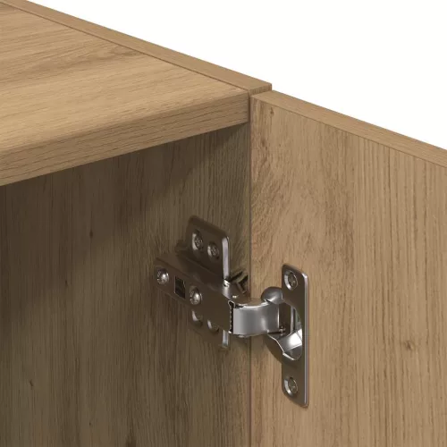  kézműves tölgyszínű szerelt fa konyhaszekrény 38x41,5x131,5 cm