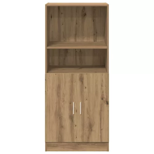  kézműves tölgyszínű szerelt fa konyhaszekrény 57x41,5x131,5 cm