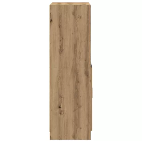  kézműves tölgyszínű szerelt fa konyhaszekrény 57x41,5x131,5 cm