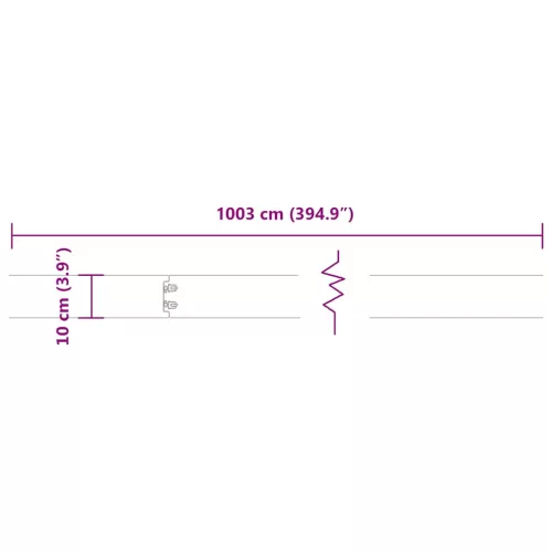  gyepszegélyek 10 db 10x103 cm rozsdamentes acélból