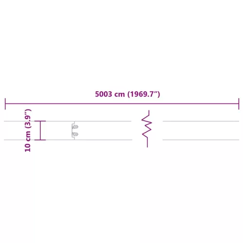  Gyepszegélyek 50 db fehér 10x103 cm hidegen hengerelt acél