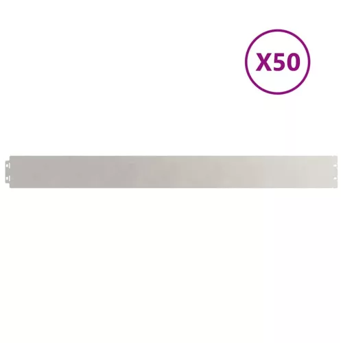  gyepszegélyek 50 db 10x103 cm rozsdamentes acélból