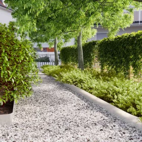  gyepszegélyek 10 db 15x103 cm rozsdamentes acélból