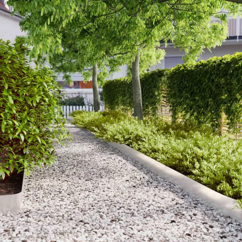  gyepszegélyek 10 db 15x103 cm rozsdamentes acélból