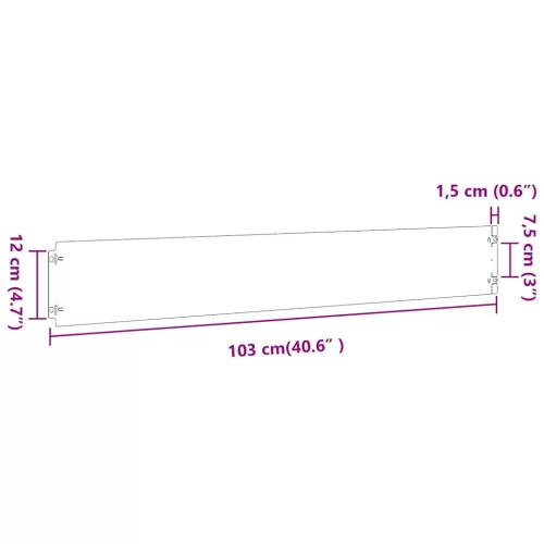  gyepszegélyek 10 db 15x103 cm rozsdamentes acélból