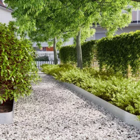  gyepszegélyek 10 db 15x103 cm horganyzott acél