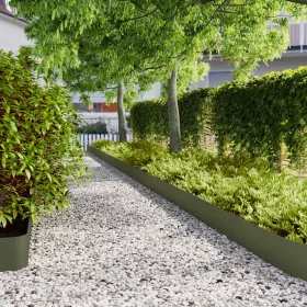    30 db olajzöld hidegen hengerelt acél gyepszegélyek 20x103 cm