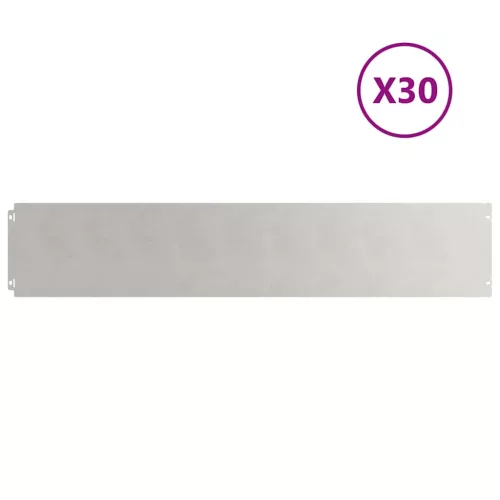  30 db rozsdamentes acélból gyepszegélyek 20x103 cm