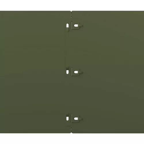  10 db olajzöld hidegen hengerelt acél gyepszegélyek 25x103 cm