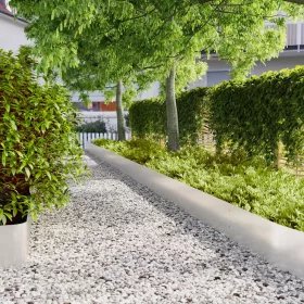  10 db rozsdamentes acélból gyepszegélyek 25x103 cm