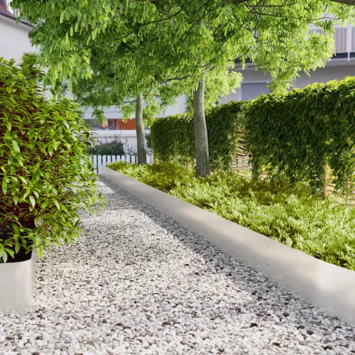  10 db rozsdamentes acélból gyepszegélyek 25x103 cm