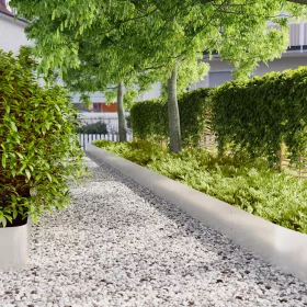  20 db rozsdamentes acélból gyepszegélyek 25x103 cm