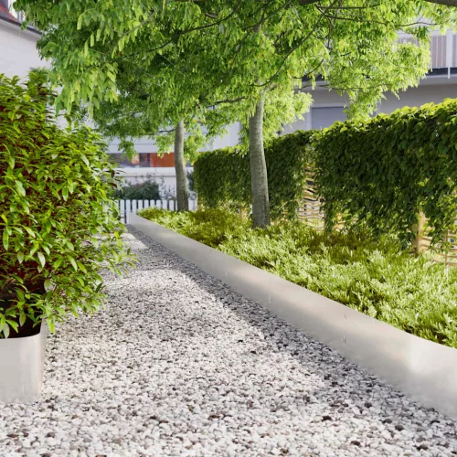  20 db rozsdamentes acélból gyepszegélyek 25x103 cm