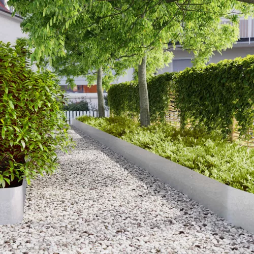  20 db horganyzott acélból gyepszegélyek 25x103 cm