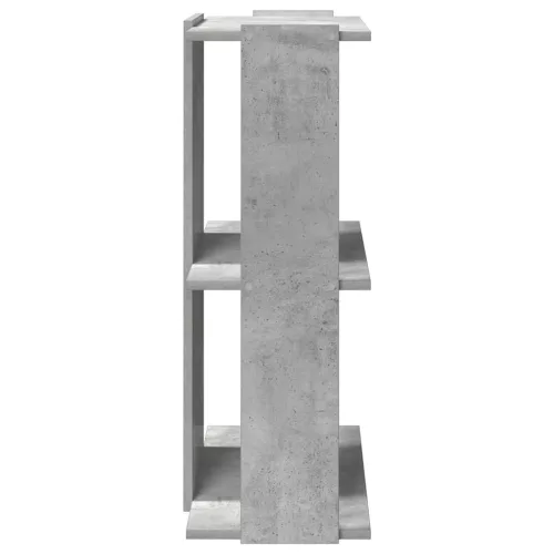  3 szintes betonszürke szerelt fa könyvespolc 60x30x80 cm