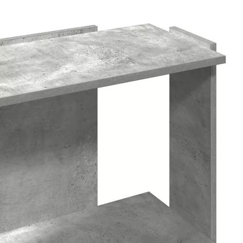  3 szintes betonszürke szerelt fa könyvespolc 60x30x80 cm