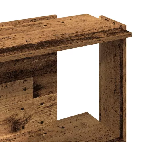  3 szintes antik fa szerelt fa könyvespolc 60x30x80 cm