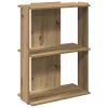  3 szintes kézműves tölgy szerelt fa könyvespolc 60x30x80 cm