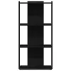  Könyvespolc 3 szintes Fekete 60x30x120 cm Használt fa