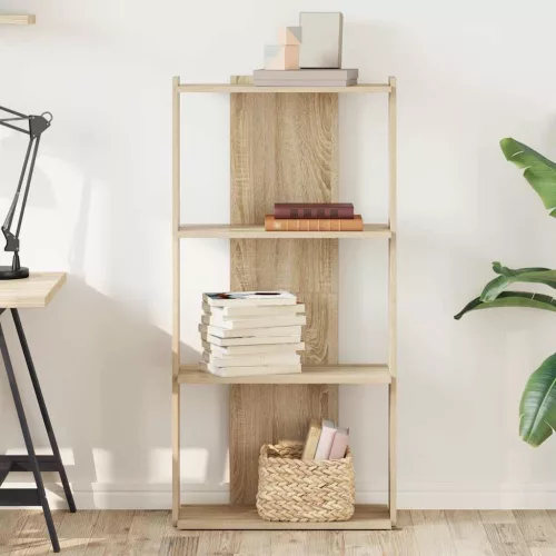  Könyvespolc 3 szintes Sonoma tölgy Gépi úton előállított fa