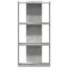  Könyvespolc 3 szintes beton szürke 60x30x120 cm műfa