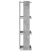  Könyvespolc 3 szintes beton szürke 60x30x120 cm műfa