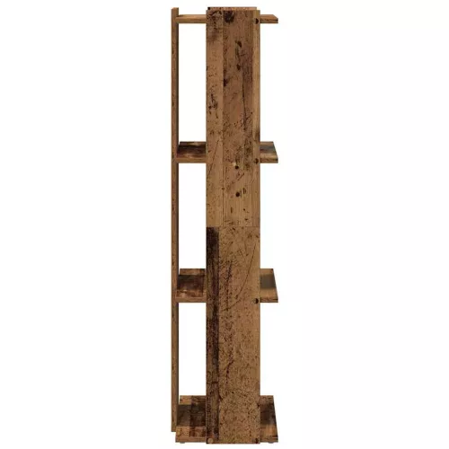  Könyvespolc 3 szintes Régi fa 60x30x120 cm Műfa