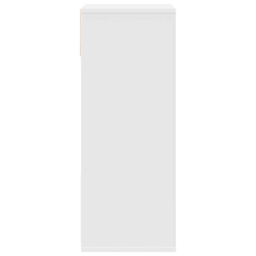  fehér szerelt fa könyvszekrény 34x31x80 cm