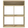  könyvszekrény sonoma színű 66x31x80 cm szerelt fa