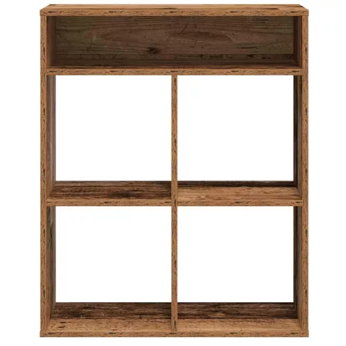  könyvszekrény antik fa 66x31x80 cm szerelt fa