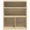  könyvszekrény sonoma színű 60x30x71,5 cm szerelt fa