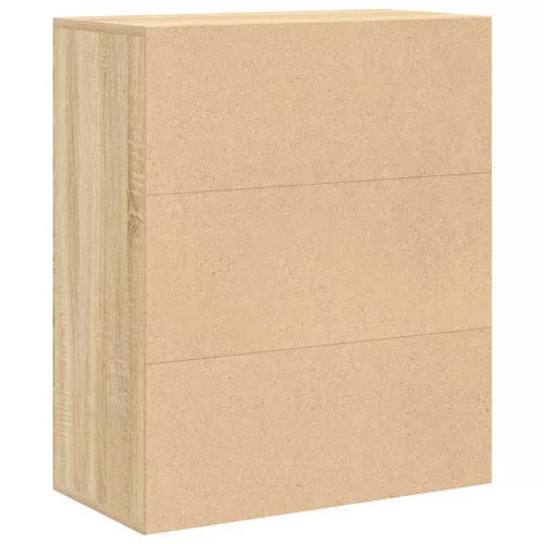  könyvszekrény sonoma színű 60x30x71,5 cm szerelt fa