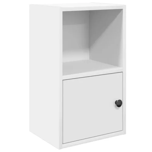  fehér szerelt fa könyvespolc 31x24x52 cm