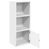  fehér szerelt fa könyvespolc 31x24x77 cm