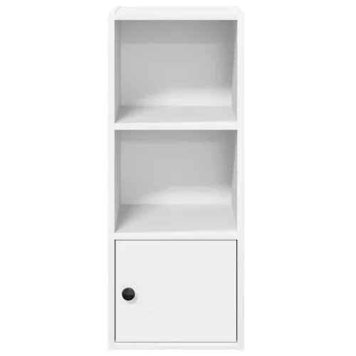  fehér szerelt fa könyvespolc 31x24x77 cm