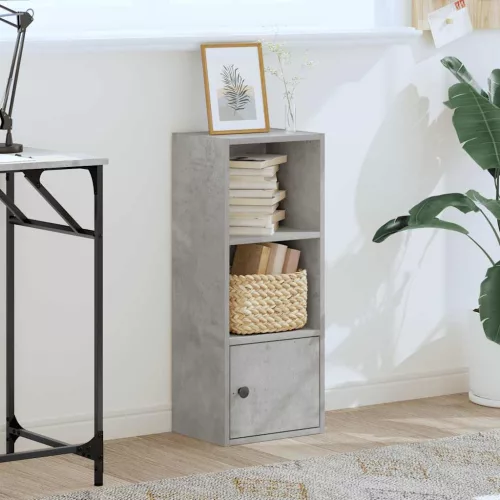  betonszürke szerelt fa könyvespolc 31x24x77 cm