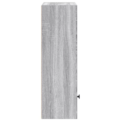  szürke sonoma színű szerelt fa könyvespolc 31x24x77 cm