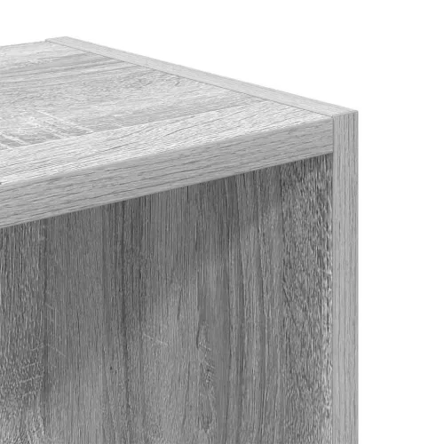  szürke sonoma színű szerelt fa könyvespolc 31x24x77 cm