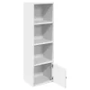  fehér szerelt fa könyvespolc 31x24x102 cm